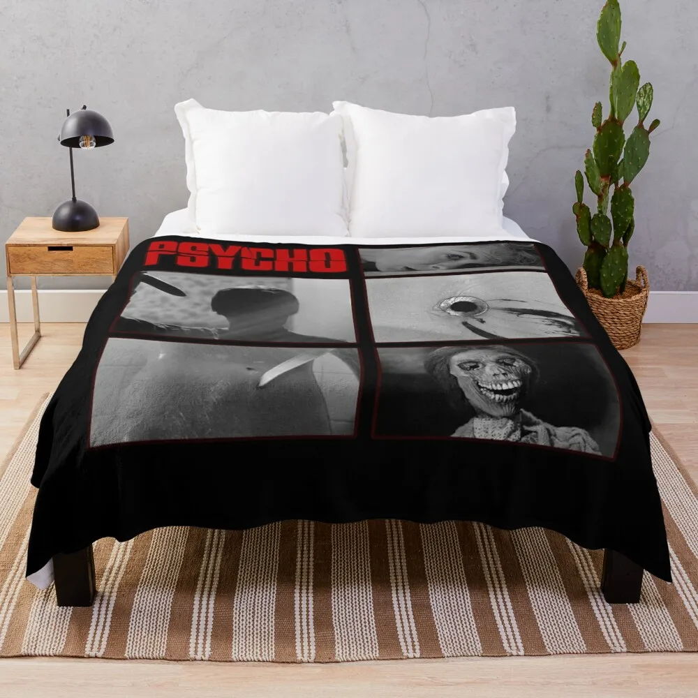 Psycho Throw Blanket sofa bed Custom Soft Beds Warm Blankets