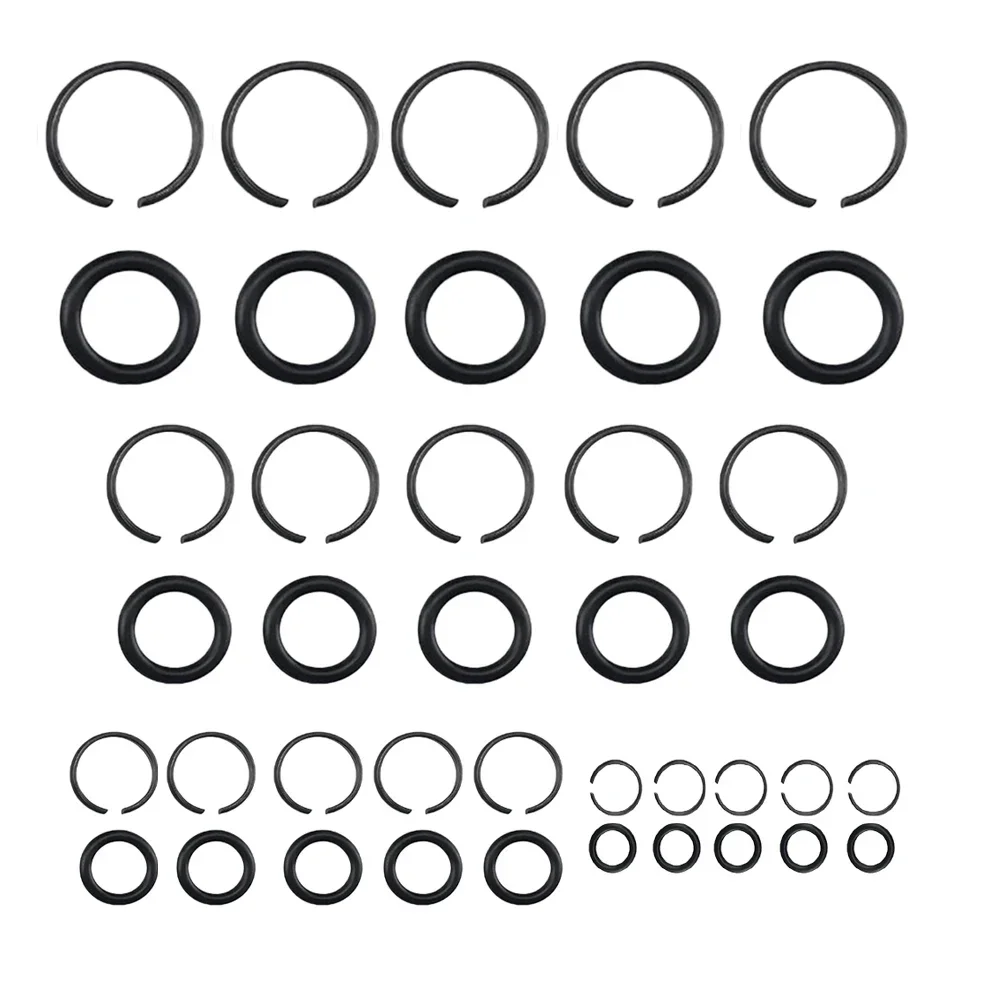 

5 Sets Of Pneumatic Impact Wrench Socket Retainer Rings With O-Ring 1/2 3/8 Matal Balck Pneumatic Tools Accessories