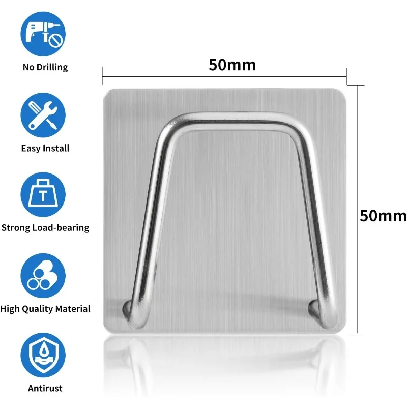 2-Pack Stainless Steel Sponge Holder for Kitchen Sink - Rustproof Brushed SUS304 Sponge Caddy Organizer, Wall/Surface Mount, Drainage Design, Clutter-Free Storage