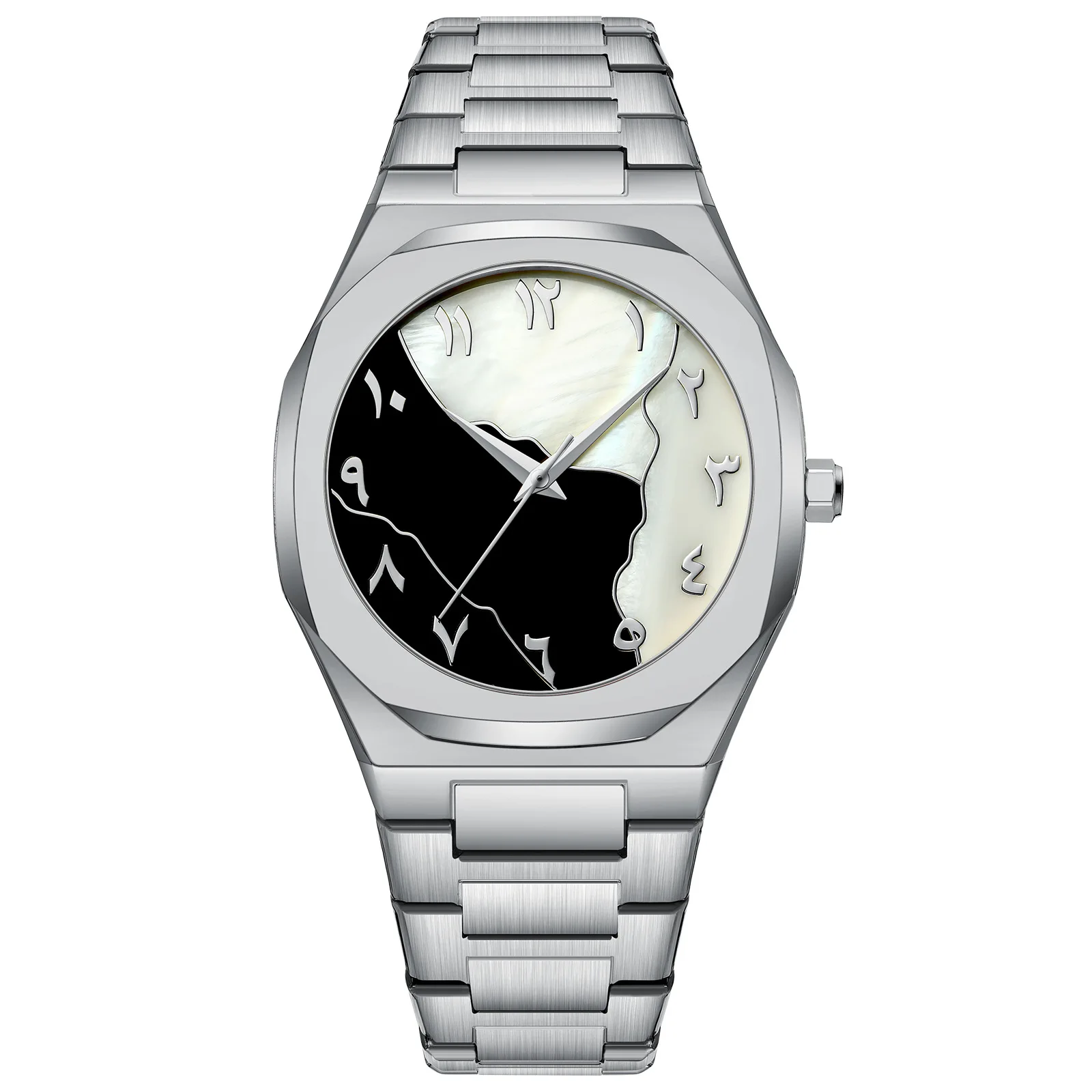 Men's watch with Arabic numeral dial, fashionable trend, waterproof quartz watch, men's gift clock