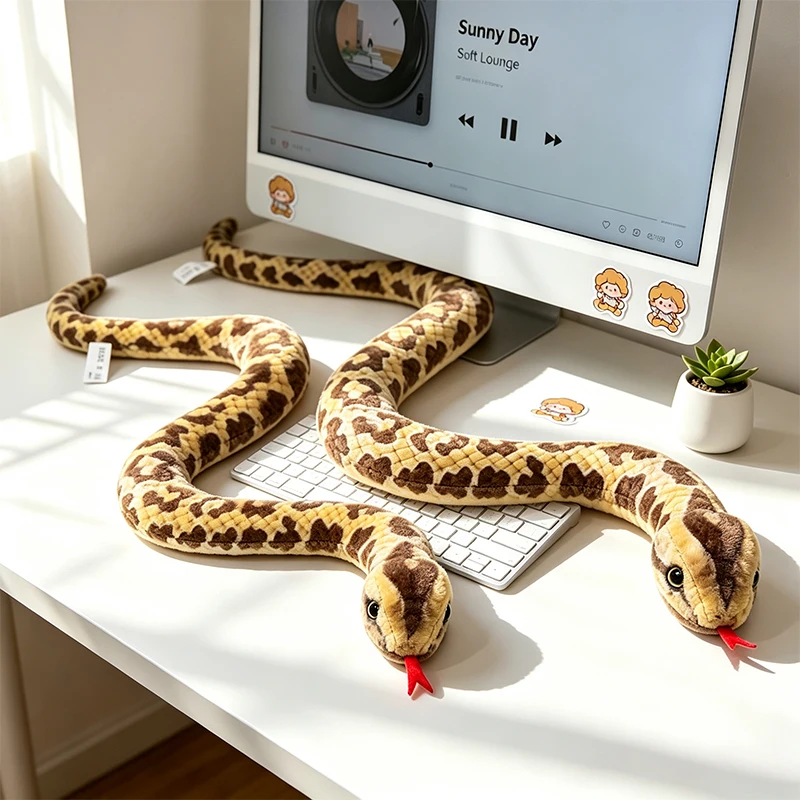 Cute 9 Colors S Shaped Simulation Snake Plush Doll Soft Stuffed Water Snake Animal Toys Creative Home Room Decoration Boys Girls
