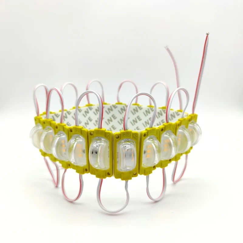 10szt LED Moduł samochodowy Światło 12v RGB Kolorowy Biały 6000k Czerwony Zielony Niebieski Żółty Różowy Moduł wtrysku Len Ciężarówka Lightbox IP67