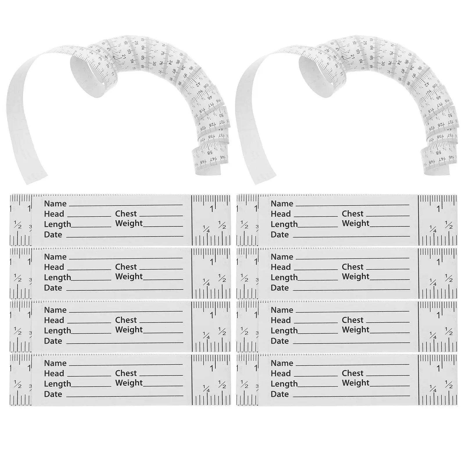 10Pcs 152Cm Dual-Scale Paper Ruler Measuring Tape Metric Centimeter Inch Graduated Drafting Ruler for Architects