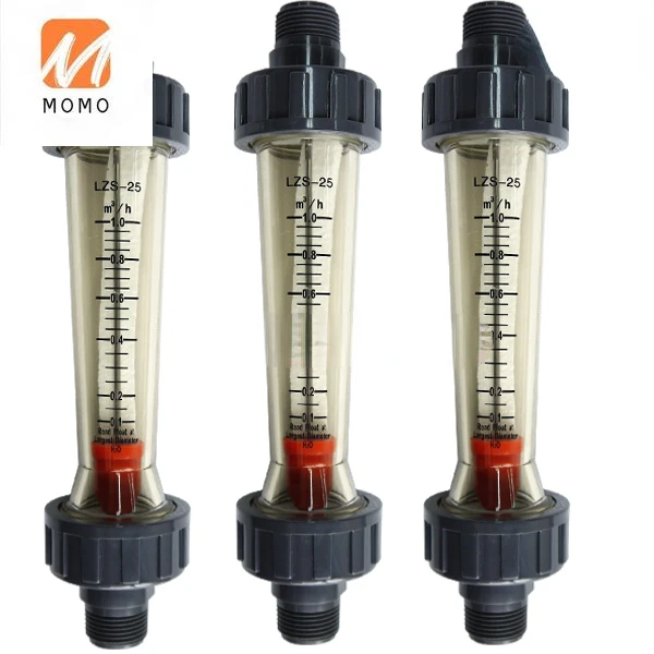 pipeline rotameter inline PVC flowmeter sea water plastic flow meter for chemical liquid