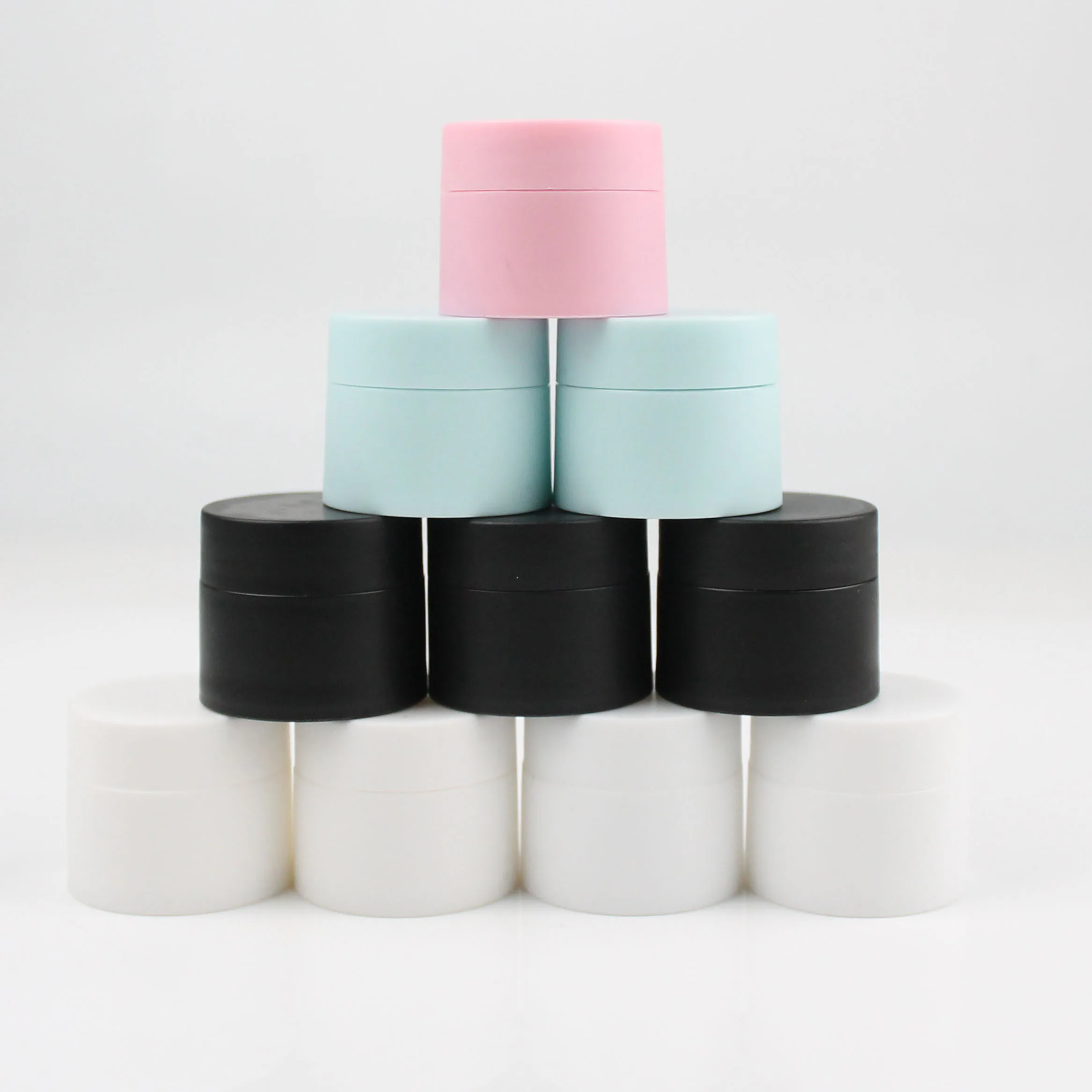 30Pcs 10g/15g/20g/30g/50g Refillable Bottle Travel Face Cream Jar Cosmetic Plastic Box Portable Empty Tight Waist Container