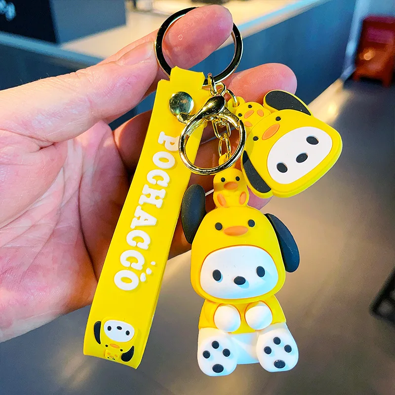 サンリオ キャラクター キーホルダー クロミ シナモロール ソフトプラスチック製 ぬいぐるみ 女の子 バッグペンダント 可愛い アニメ 車 キーホルダー ペンダント 小物ギフト