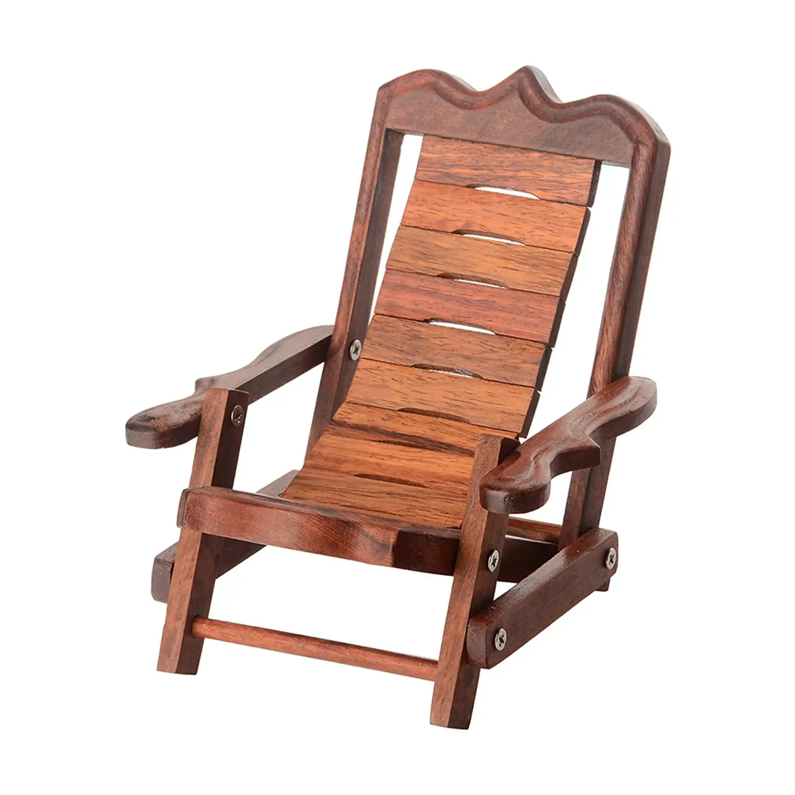 Compact Deck Chair Phone Cradle Desktop Wood Stand for Cellphone Support Bracket Decorative