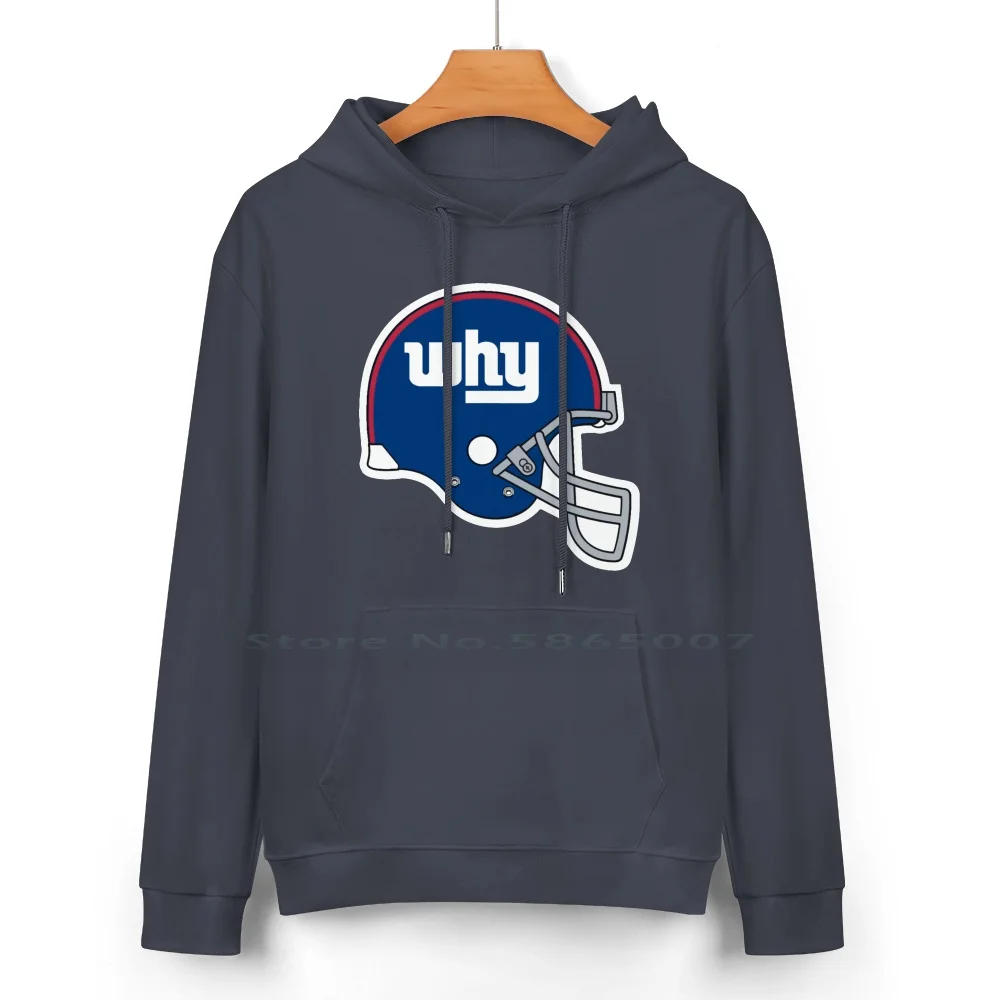 Why Ny Why Pure Cotton Hoodie Sweater 24 Colors Ny Football Giants 100% Cotton Hooded Sweatshirt For Women Men Unisex Gifts