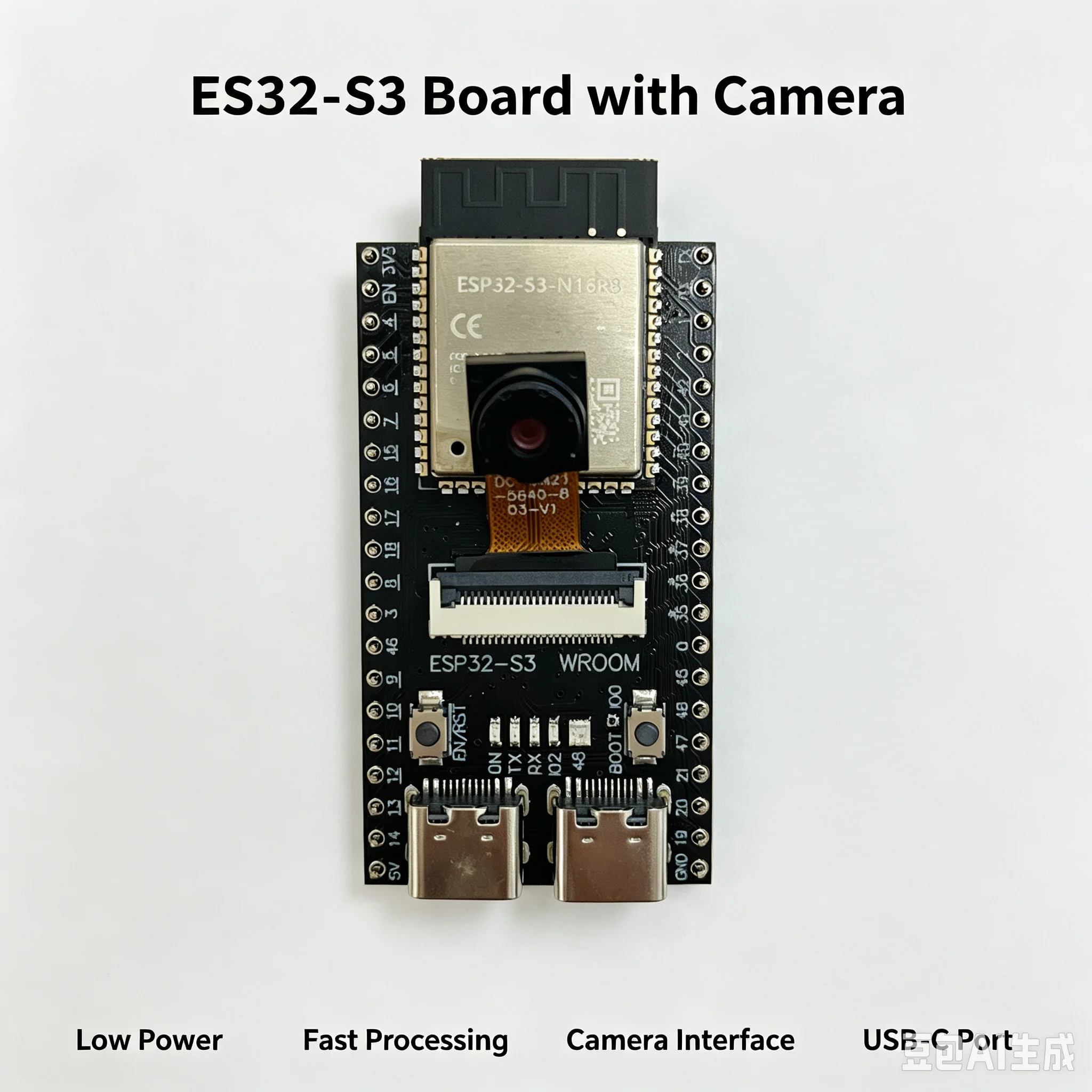 ESP32-S3-CAM Development Board WiFi Bluetooth 5.0 Camera Module OV2640 OV3660 OV5640 Arduino ESP-IDF Smart Vision AIoT