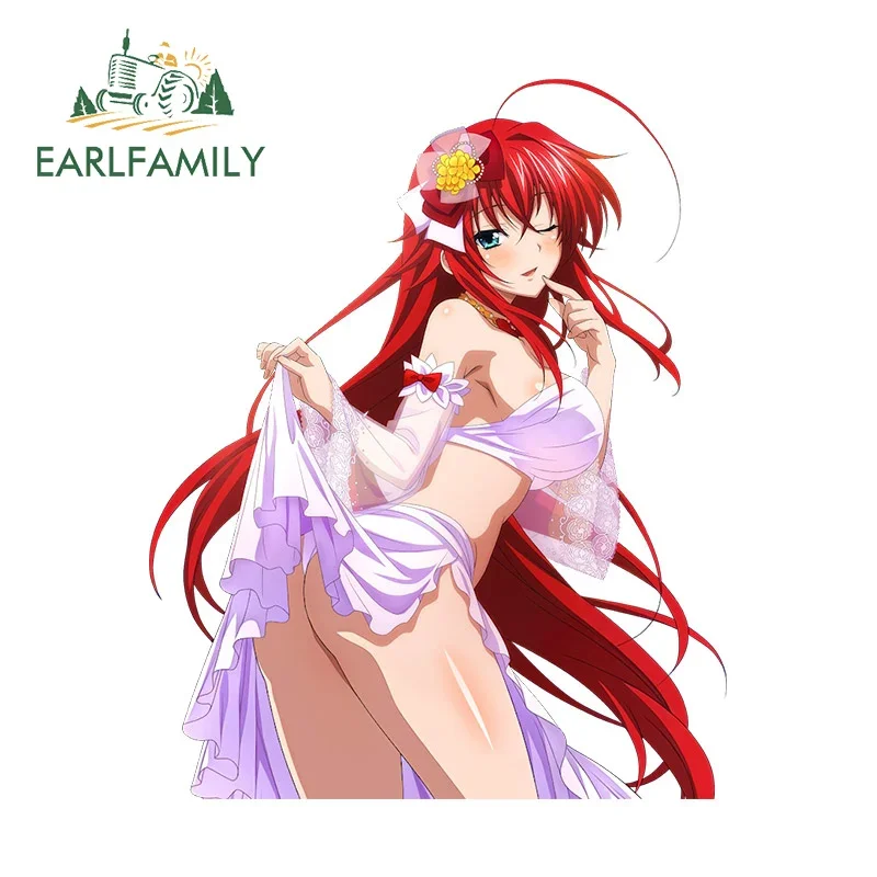 EARLFAMILY 13cm x 10.4cm for Anime Hentai Ass Rias Gremory Car Sticker Car Goods Decal Air Conditioner Creative Laptop Graphics