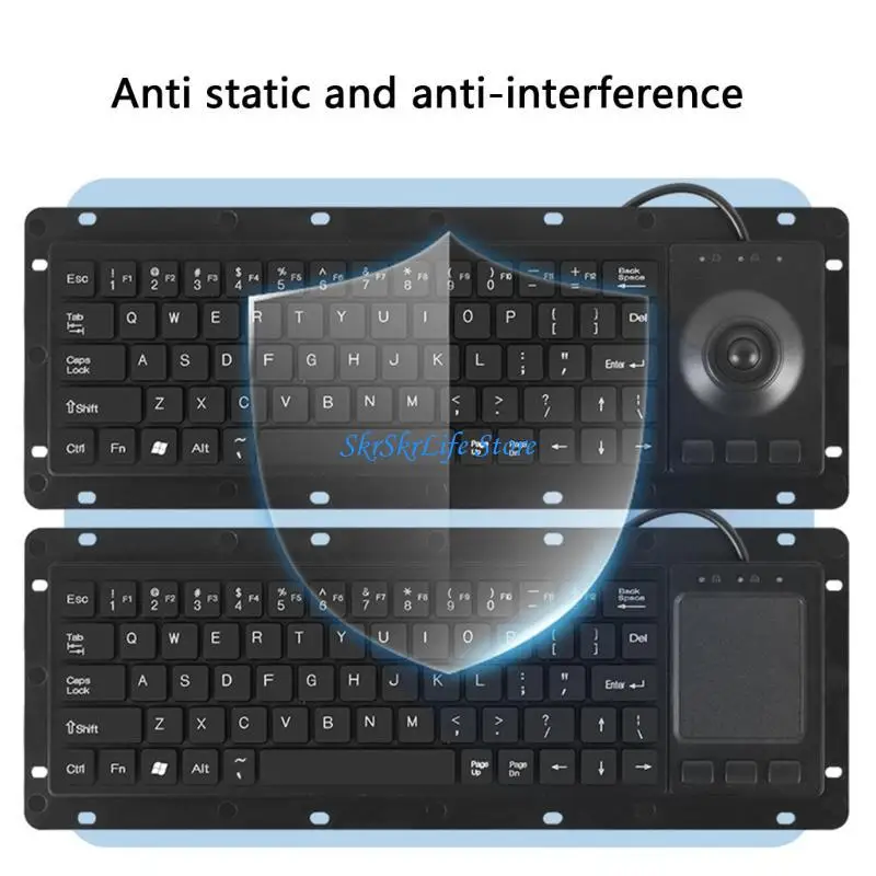 E65E User Friendly Industrial USB Keyboards with Touchpads Ensuring Comfortable Long
