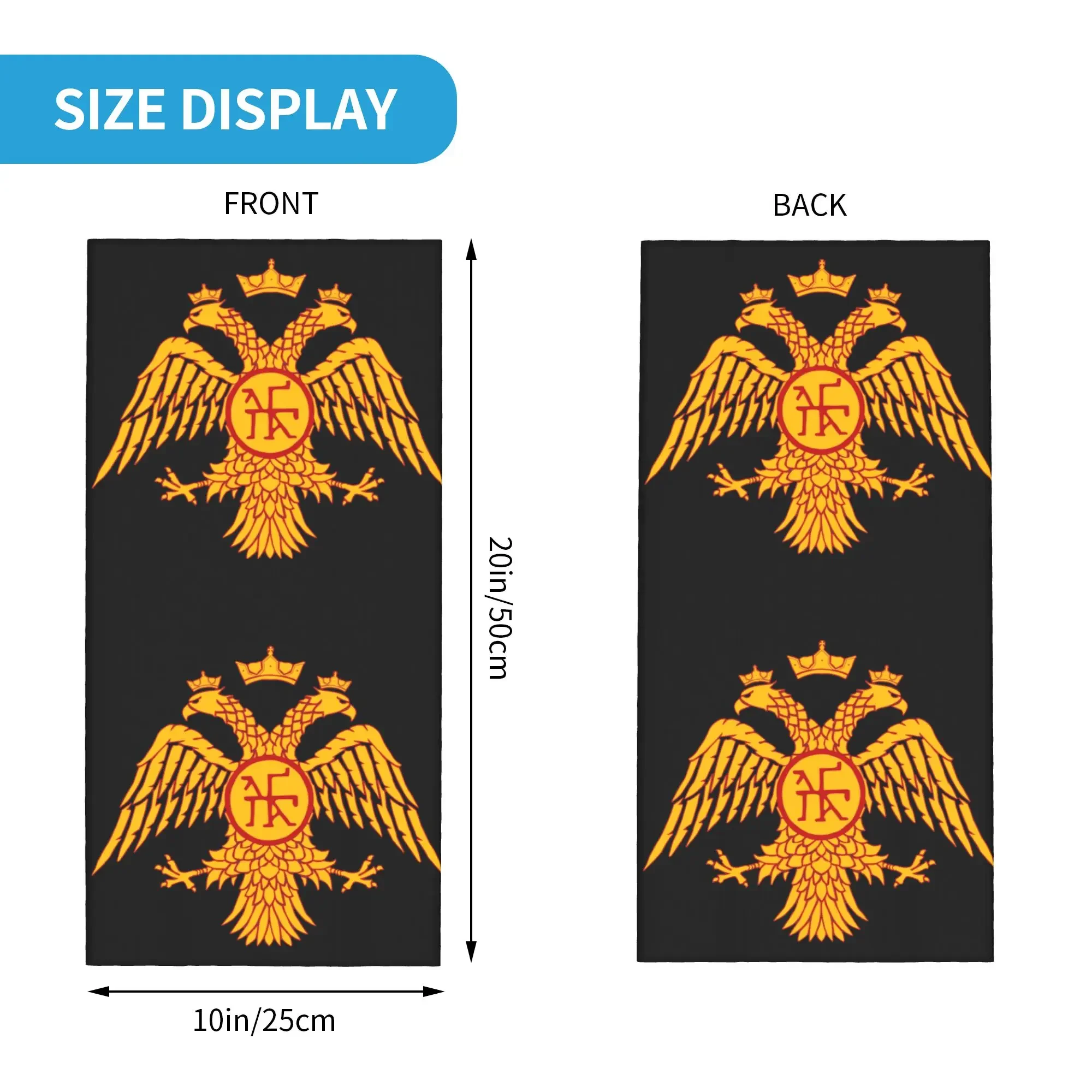 New Byzantine Imperial Eagle Winter Headband Neck Warmer Men Women Ski Hunting Tube Scarf  Face Bandana Gaiter