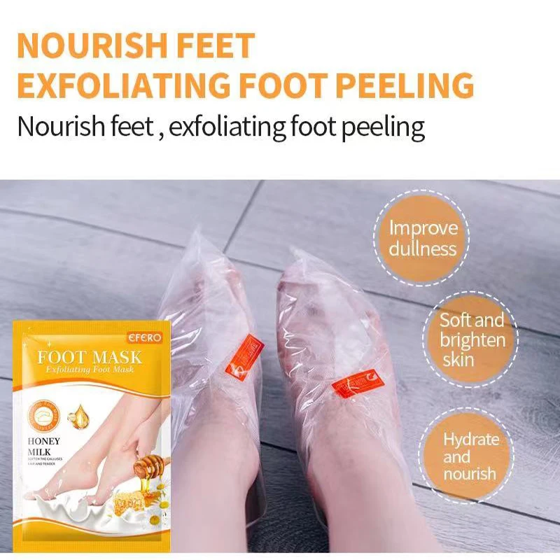 1 Pag=1 Pair Honey Foot Mask for Remove Dead Skin Calluses Exfoliating Foot Mask Feet Cream Whitening Foot Spa Skin Care Tool