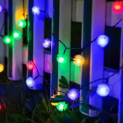 Solar Licht Garten LED Löwenzahn Lichterkette kleine farbige Lichter Garten Balkon Villa dekorative Outdoor wasserdichte Baum Licht