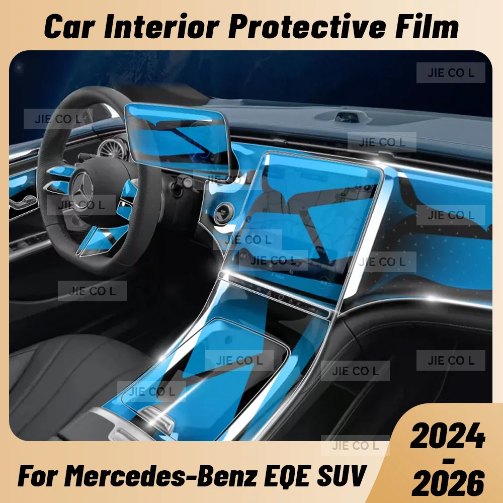 Anti-scratch Car Interior Center Console Media Dashboard Navigation TPU Protector Film For Mercedes Benz EQE SUV 2024-2026
