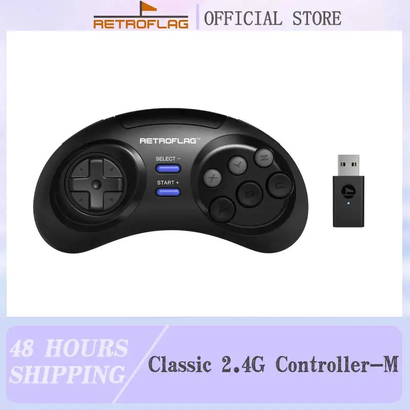 RETROFLAG Classic 2.4G Wireless Game Controller-M Gamepad for Switch, Windows, Sega Genesis mini/MD mini 2 and Raspberry Pi