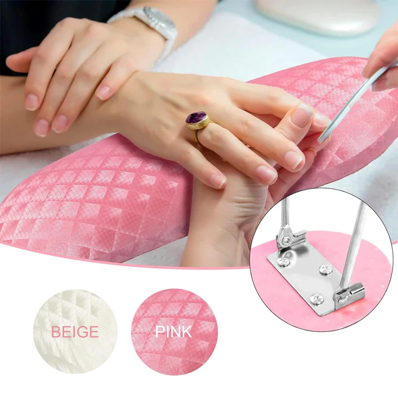 

Nail Armrest Professional Microfiber Leather Manicure Hand Pillow Nail Hand Rest Cushion Holder for Nail Salon Desk Station New