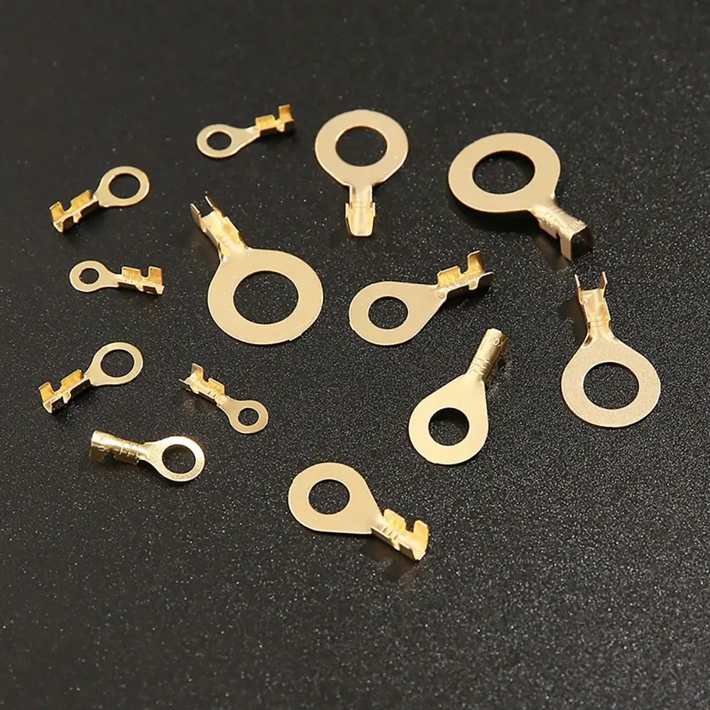 

Неизолированные обжимные клеммы Латунный клеммный блок Золотое кольцо Терминиальная проводка Носовой провод