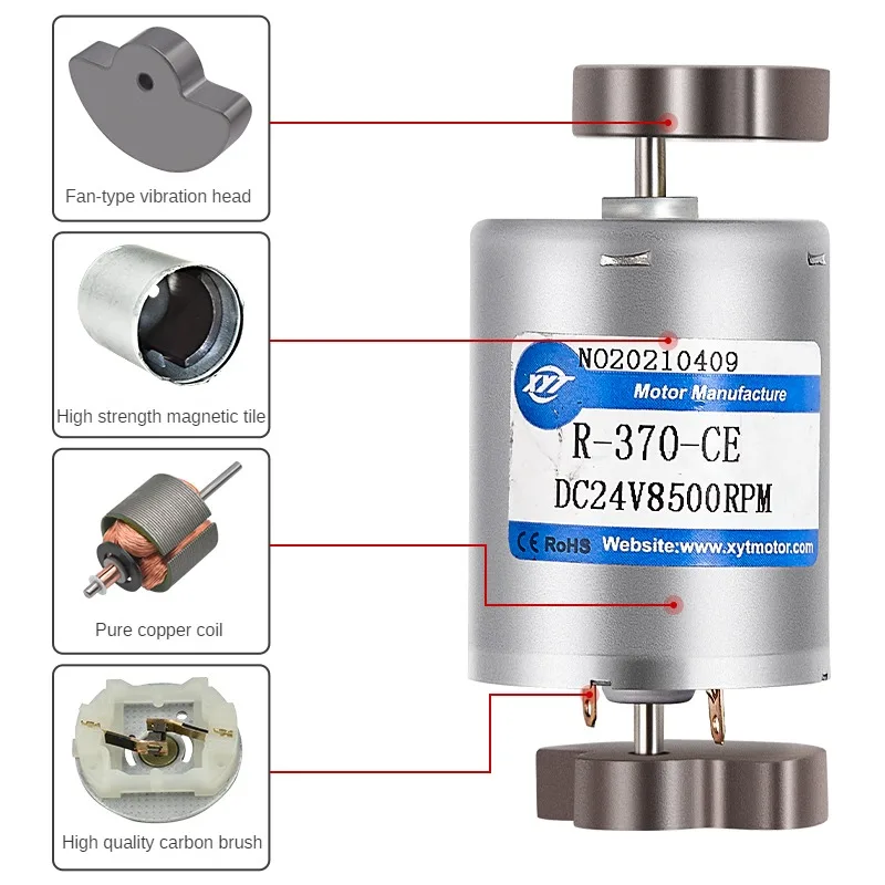 1pcs RF-370 High Speed 12v 370 DC Electric Motor with Vibration Block High Quality Micro Carbon Brushmicro DC Motor