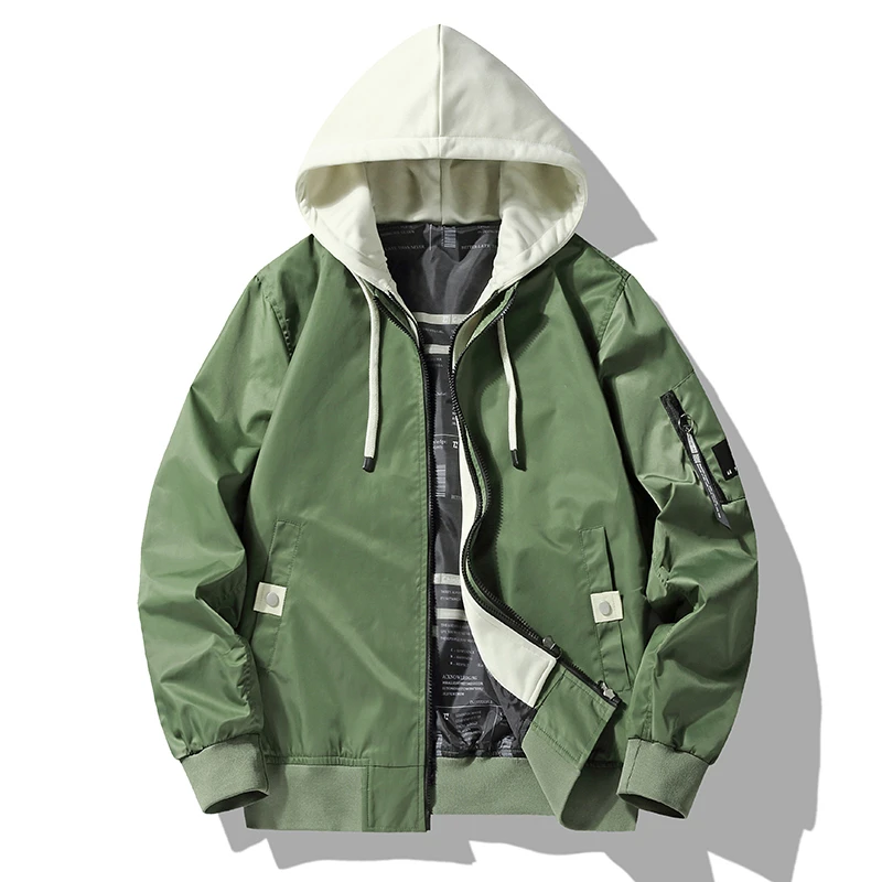 

Мужская куртка 8XL на весну-осень, большие размеры, с капюшоном, имитация двухслойности, свободный крой, модная повседневная одежда, верхняя одежда
