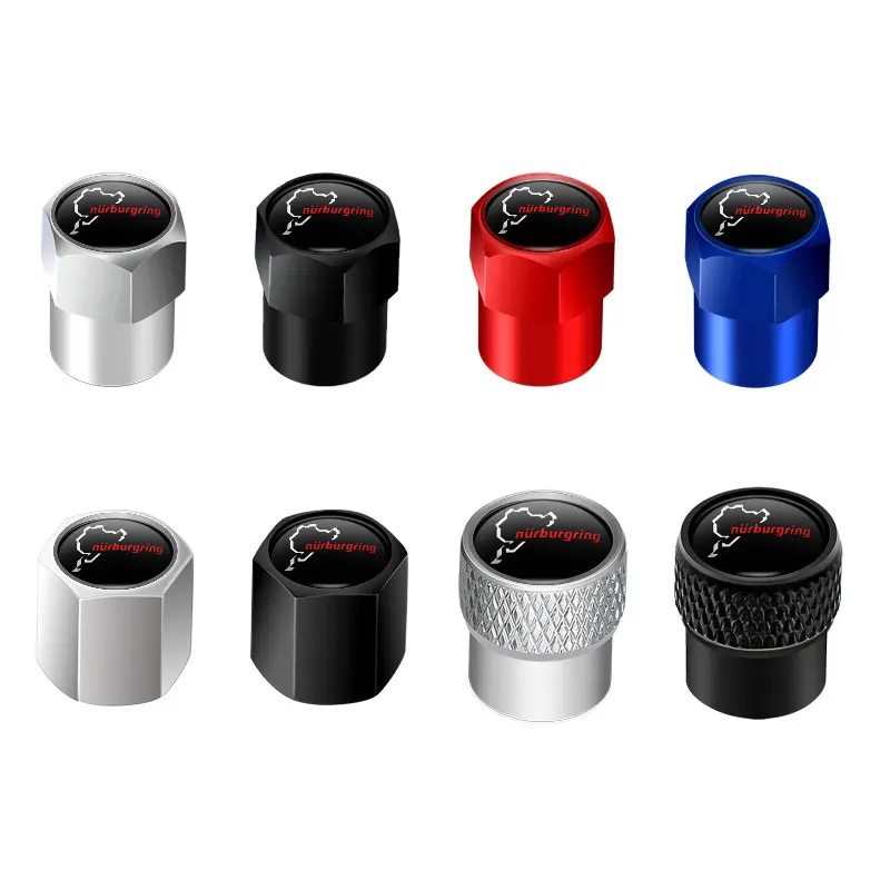 4 pièces/ensemble Nurburgring moteur Sport course route icône pièces d'auto roues pneus anti-poussière bouchon de Valve pneu jante tige couverture pour toutes les voitures