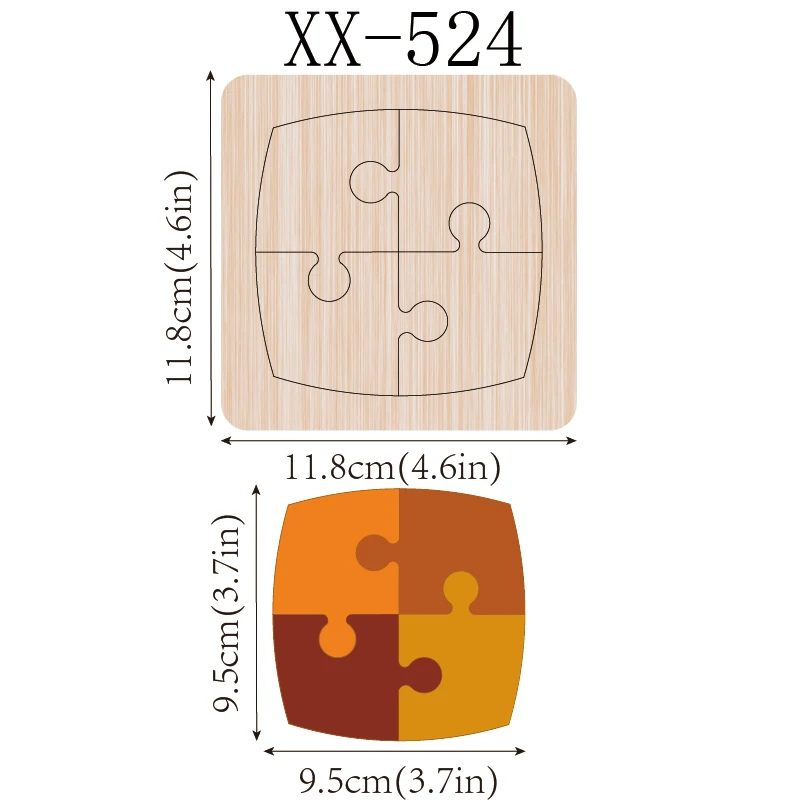 

SIZZIXDIES 1piece 3.7-inch puzzle wooden cutting dies suitable for most machines