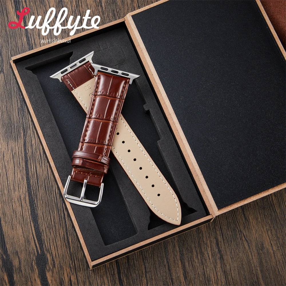 Cinturino modello bambù per Apple Watch 38/40/41/42/46/49/44/45mm per Iwatch 10 9 8 7 6 5 4 3 2 1 Viene fornito con confezione regalo