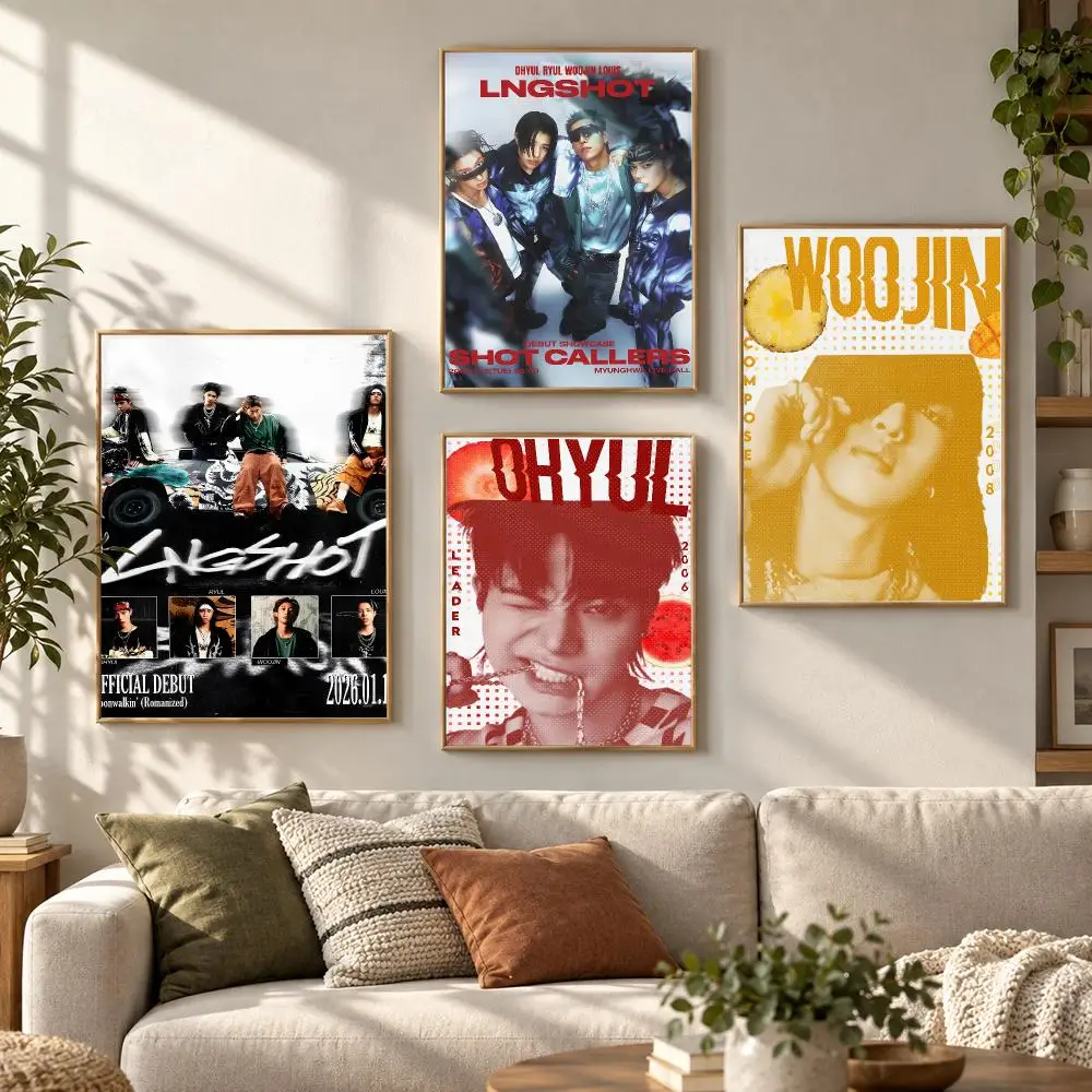 LNGSHOT Music Group Album Retro Vocal Visual Fan Series Poster Contemporary Wall Art Print for Bedroom & Living Room, Unframed