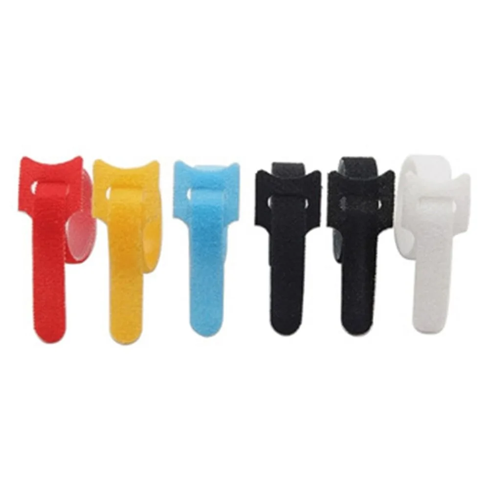 50Pcs Cable Accessories T/Cat Shaped Cable Ties Nylon Reusable Cord Ties Multi-Purpose Self-Adhesive Wire Organizer DIY Projects
