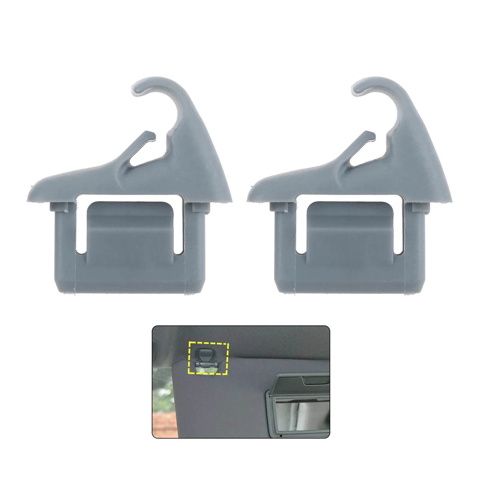 2Pcs Left Right Car Sun Visor Hook Clip Bracket Hanger MR654343 for Mitsubishi ASX Outlander Lancer EVO 10