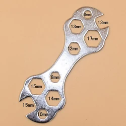 Multiple Sizes Bicycle Wrench 1PC Galvanized Steel Repair Spanner Bike Tools For 8-17mm Inner Hole Mountain Bike Accesories