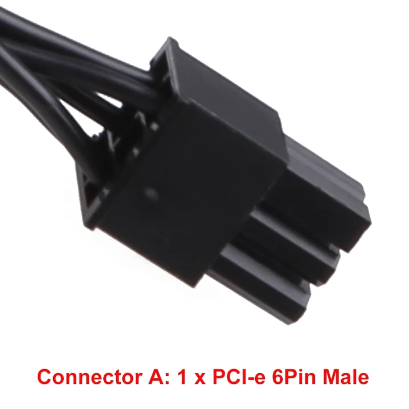 PCI-e 6 Pin Male to 4 Sata 1 to 4 Sata Female Power Supply Splitter for Corsair Modular RM650X RM750X Supply Cable