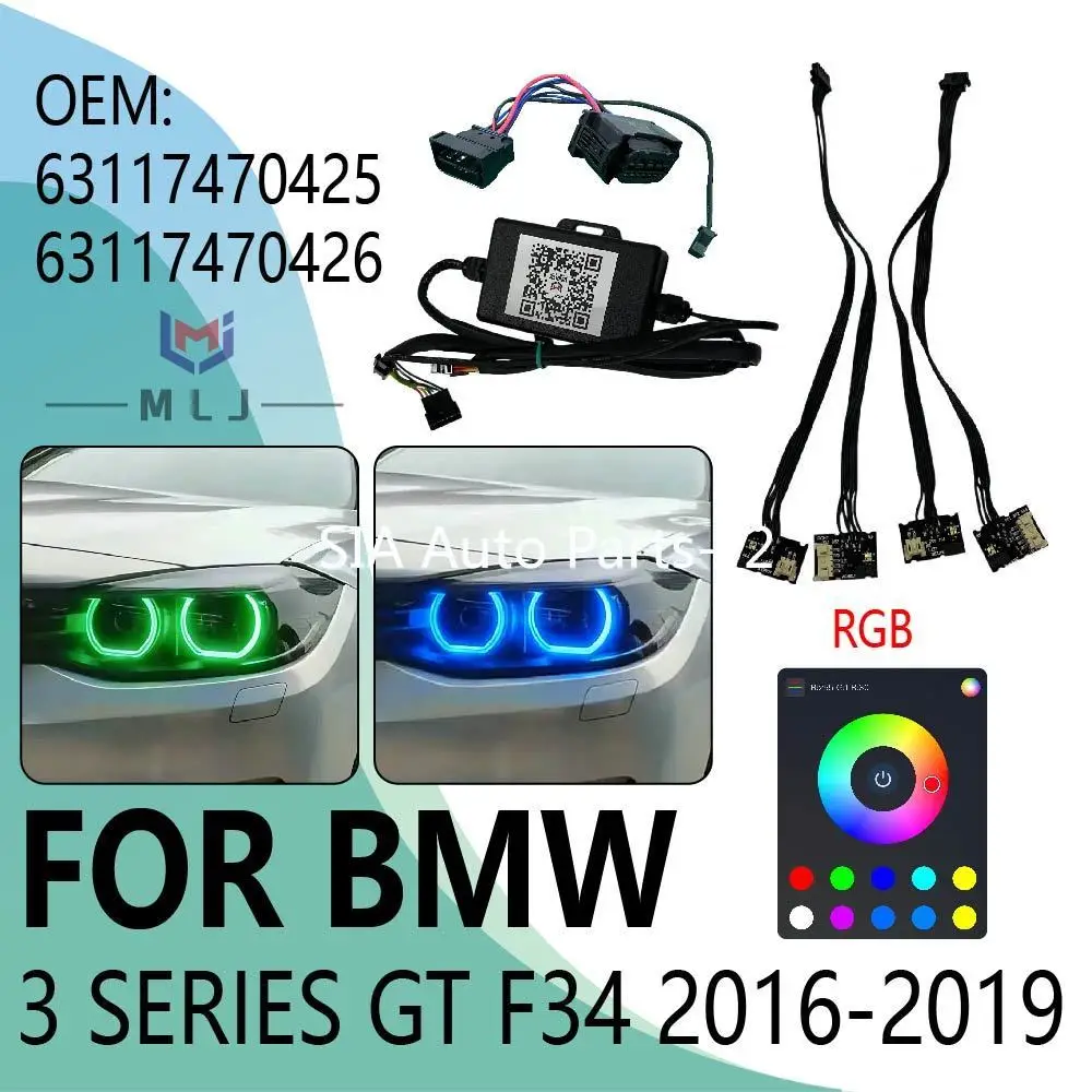 FOR BMW 3 SERIES GT F34 RGB 2016-2019 headlight plug wiring harness 63117470425 63117470426 multicolor internal wiring harness