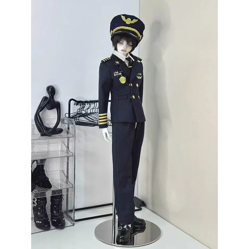 Ubranka dla lalek BJD dla lalek 1/4, modny strój kapitana, zestaw ubrań, akcesoria dla lalek (tylko ubrania, bez lalki)