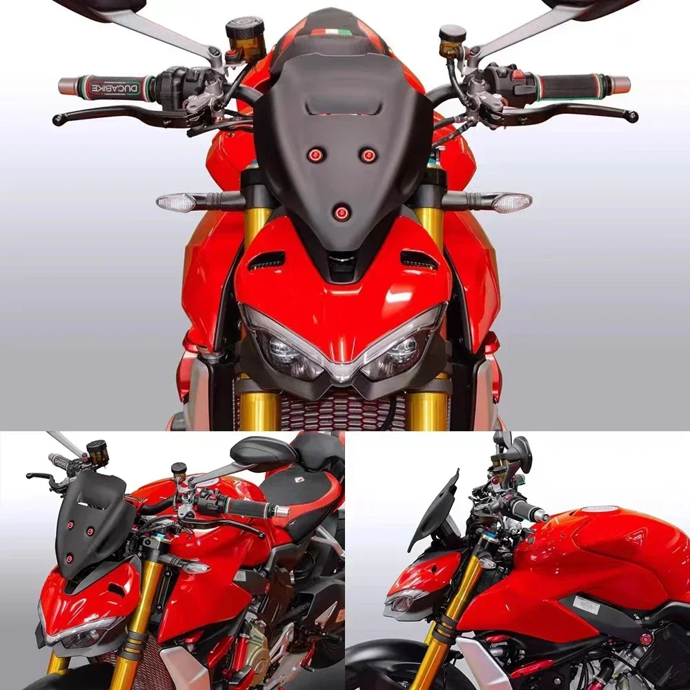 For DUCATI Streetfighter V4 V4S 2020 2021 2022 Motorcycle Accessories Windscreen Windshield Viser Baffle VIsor Wind Deflectors image 2