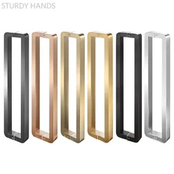 1 Pair Thickened Stainless Steel Glass Door Handle Bathroom Shower Door Knobs Household Hardware Accessories Metal Handles