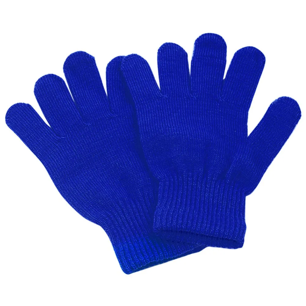 1Pair Magic Glove Girls Boys Kid Full Finger Stretchy Knitted Winter Warm Pick Gloves Mixed Color Knitted Gloves 2 models