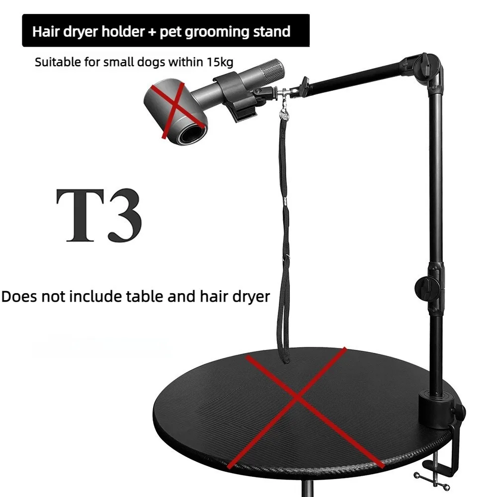 Pet Grooming Stand Metal Bracket Adjustable Pet Hair Dryer Bracket Tray Cat and Dog Grooming Phone Holder Pets Products view 4