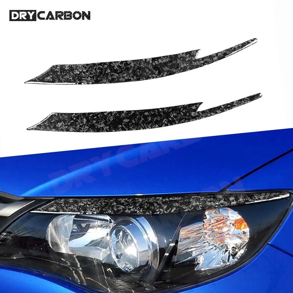 

Forged Carbon Fiber Front Eyelids Eyebrows Trims Stickers Cover for Subaru WRX 10th 2008 2009 2010 2011