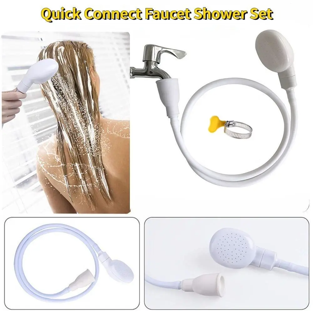 

Rubber Hose Universal Sink Spray Multifunctional Quick Connect Shower Head Extender Drain Filter Handheld Shower Bathroom Use