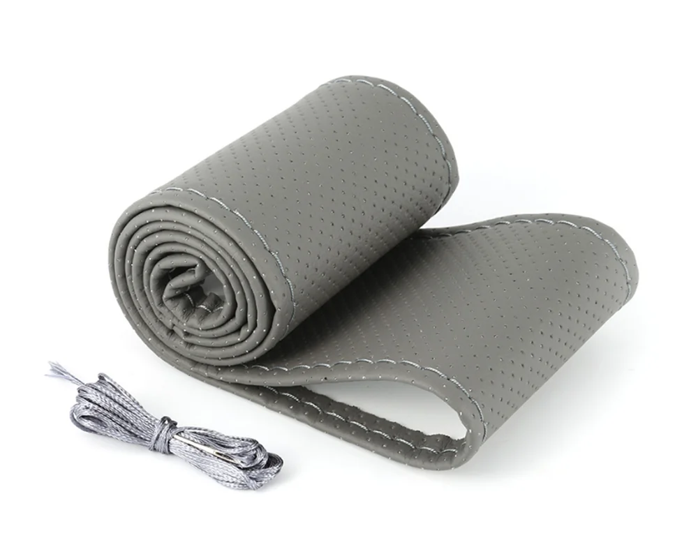 Универсальный автомобильный чехол на руль из искусственной кожи, тканые автозапчасти для KIA RIO K3 K4 K5 Sportage SORENTO venga