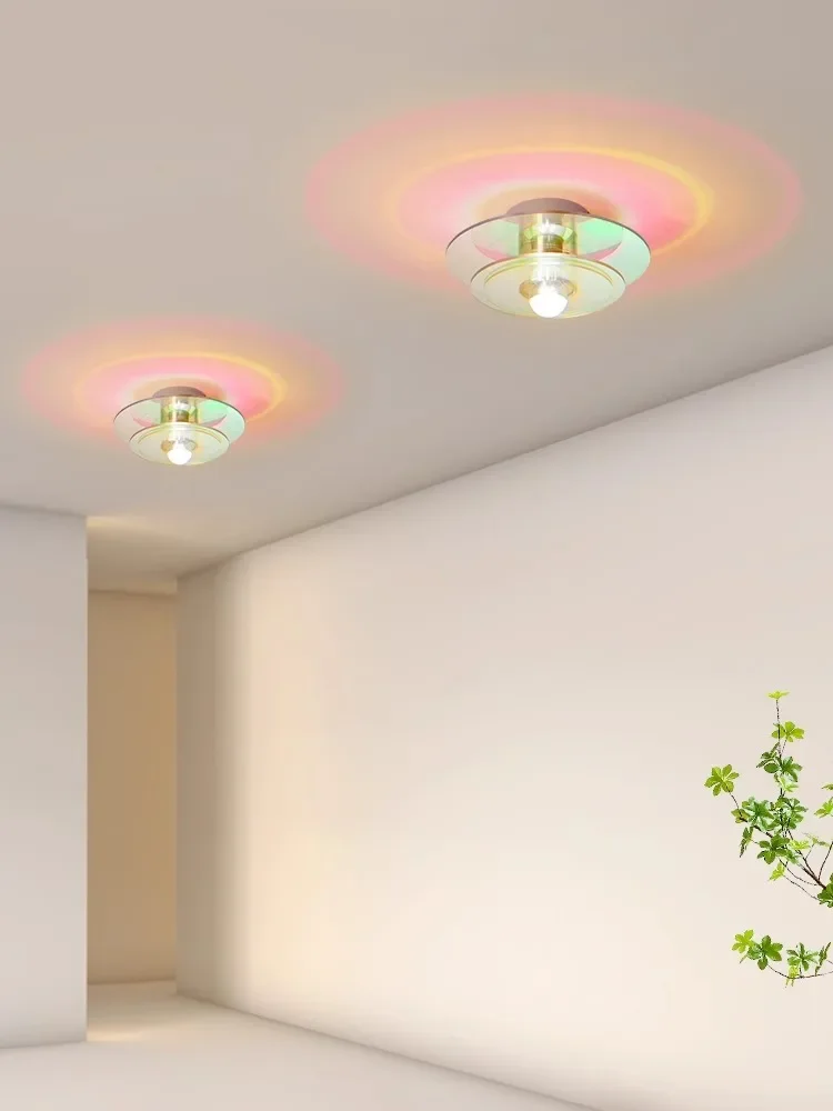 

Modern LED Acrylic Ceiling Light Hallway Living Room Bedroom Chandelier Lamp Simple Porch Aisle Corridor Colour Lighting