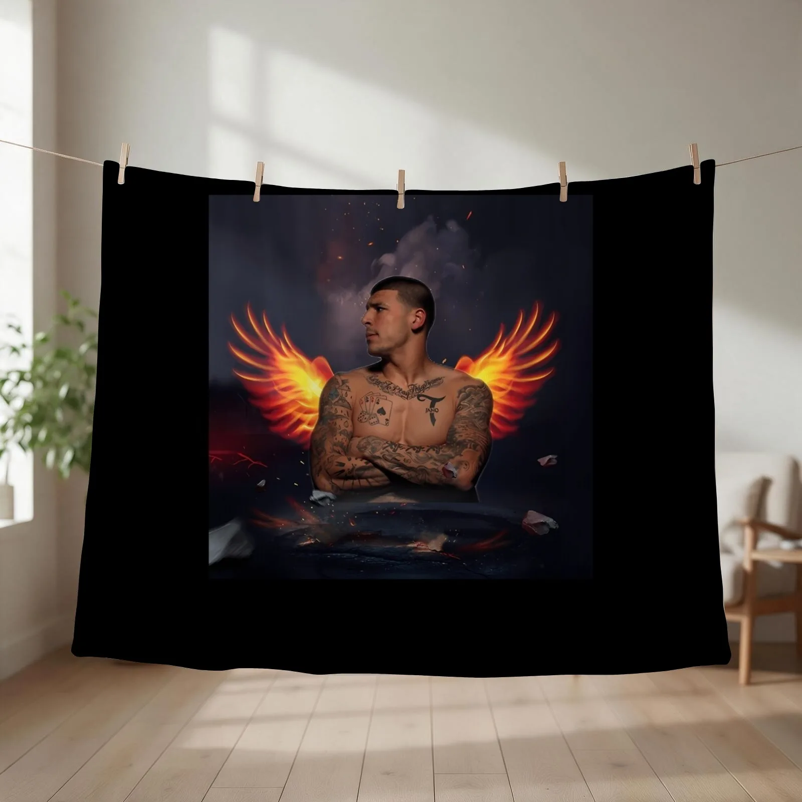 Aaron Hernandez Throw Blanket couch cozy soft plush fuzzy picnic outdoor blanket