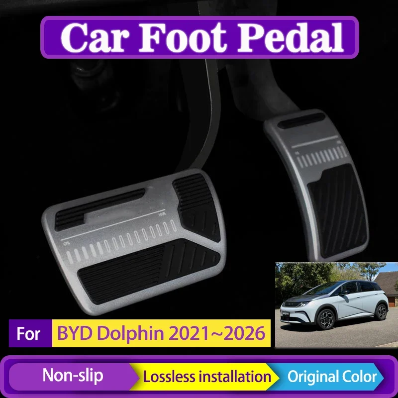 

Car Foot Pedal Fit For BYD Dolphin 2021 2022 2023 2024 2025 2026 Aluminum Alloy Rest Pedal Brake Accelerator Pad Auto Acessories