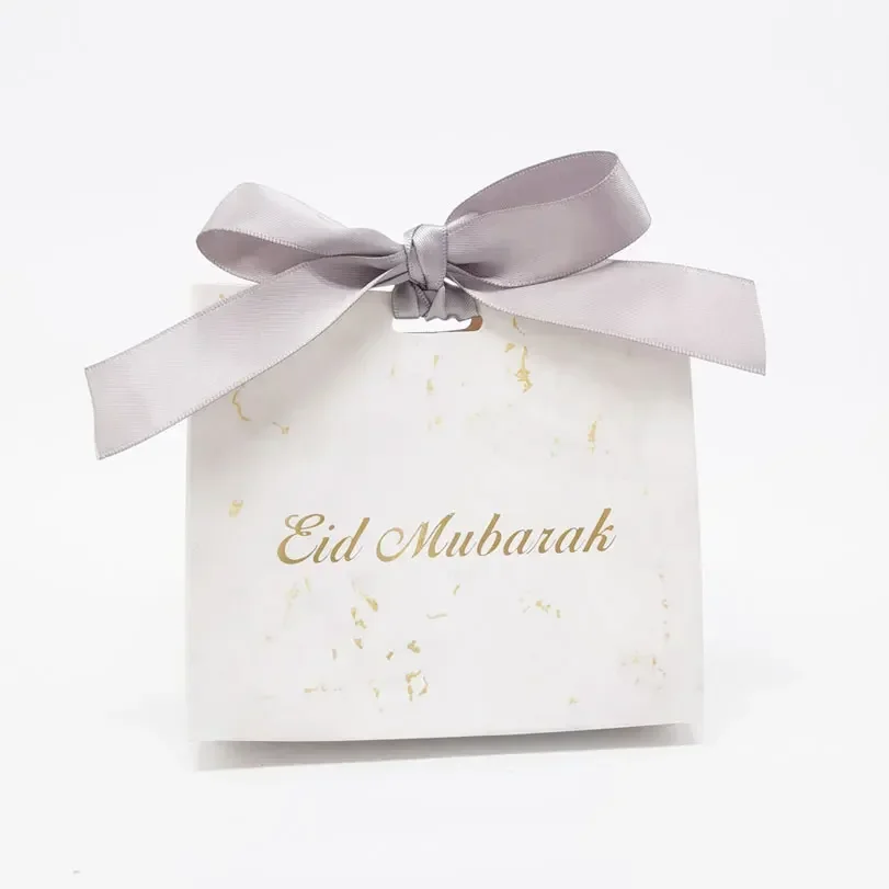 20/50pcs Islamic Eid Mubarak Candy Box For Home Cushion Cover Ramadan Decor  Mosque MuslimParty Supplies  Gift Favor Box