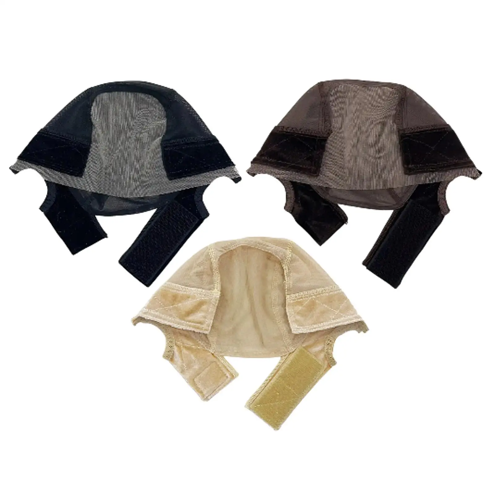 Gorro de peluca ajustable para mujer, cubierta de red para el pelo para fiesta, cumpleaños, viajes, calle al aire libre