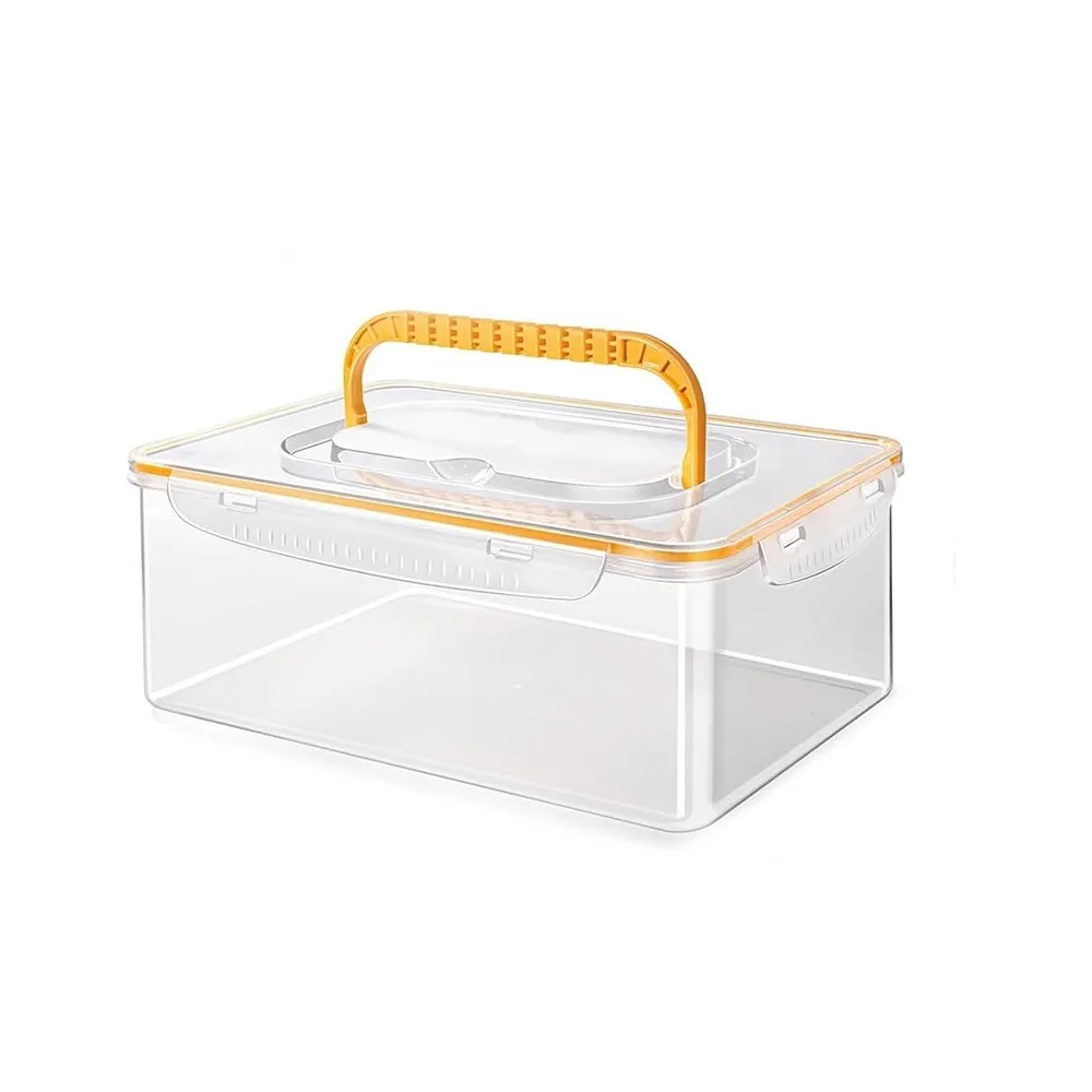5.6/8.5/12L Capacity Paint Storage Box Extra Large Capacity with Handle Acrylic Paint Storage Box Sturdy Clear Box