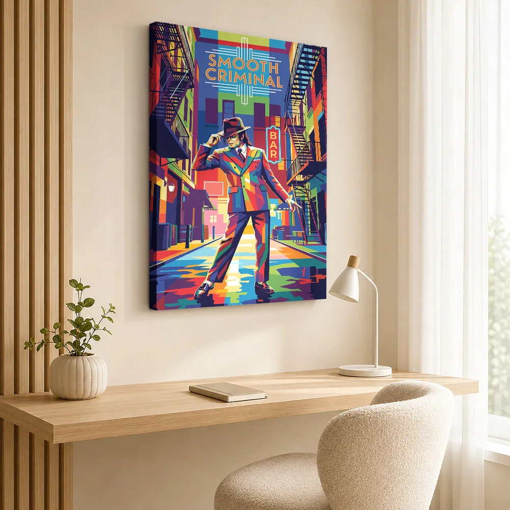 Green Day - American Idiot Album Cover Framed Canvas Poster Customized Photo Retro Music Wall Paintings Decoration for Bedroom