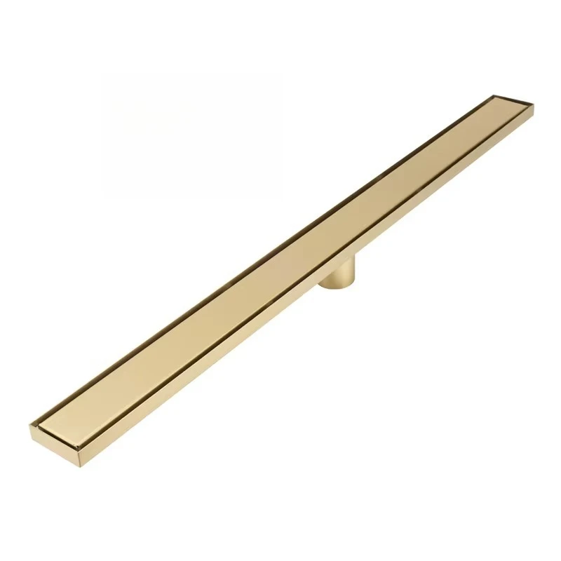 Factory Supply Customize Size Watermark Bathroom Tile Insert Long Shower Drainer SS304 Linear Floor Drain
