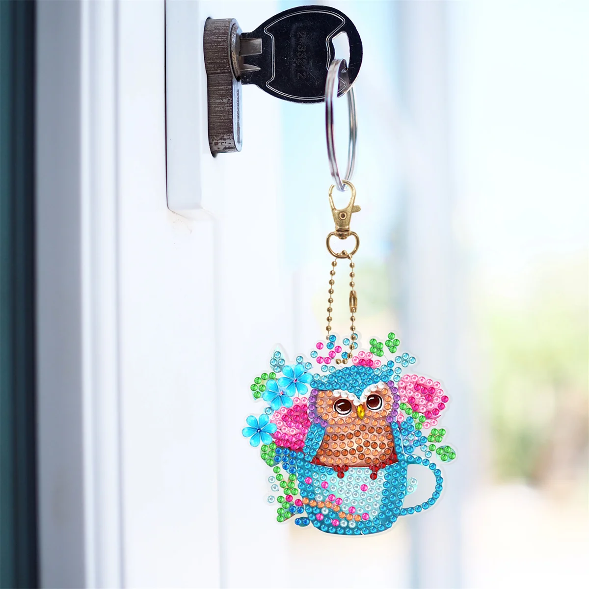 New DIY Diamond Painting Keychain elephant Owl Pendant Cute cartoon Mosaic Diamond Embroidery pendant backpack pendant gift